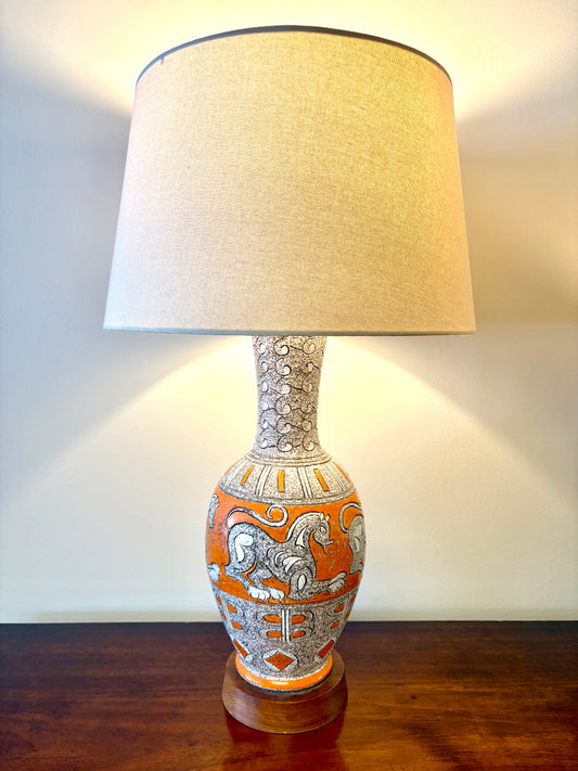 Mid Century Ceramic Table Lamp by Fratelli Fanciullacci for Bitossi