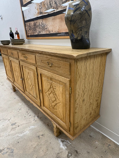 Vintage Mid Century Danish Oak Sideboard/Credenza By H. M. Mobler - Denmark