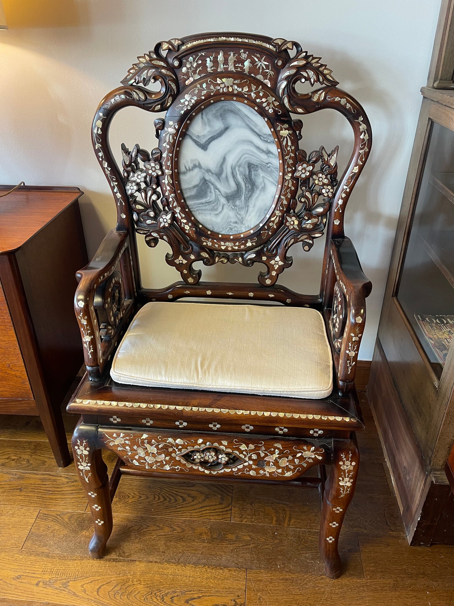 ASIAN ROSEWOOD ARMCHAIR