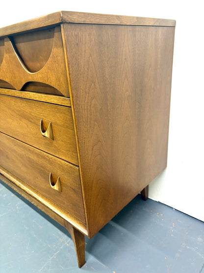 Mid Century Six Drawer Brasilia Design Dresser By Broyhill - American