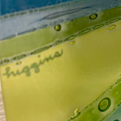 1960s LARGE HIGGINS FUSED GLASS DECORATIVE PLATTER