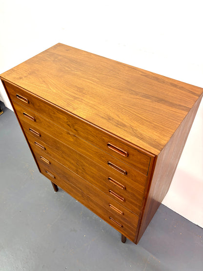 Mid Century Six Drawer Tall Dresser By Jack Cartwright for Founders - American