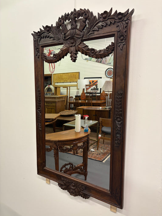 Antique French Louis XVI Style Carved Mirror