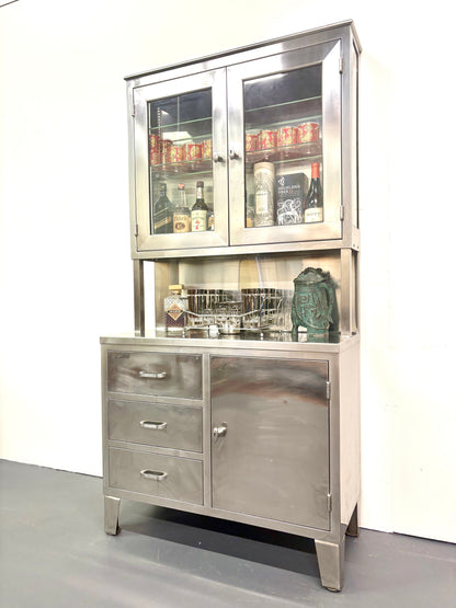 Art Deco 1930s - 1940s Stainless Steel Apothecary Cabinet by Blinkman Industries