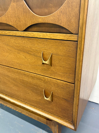 Mid Century Six Drawer Brasilia Design Dresser By Broyhill - American