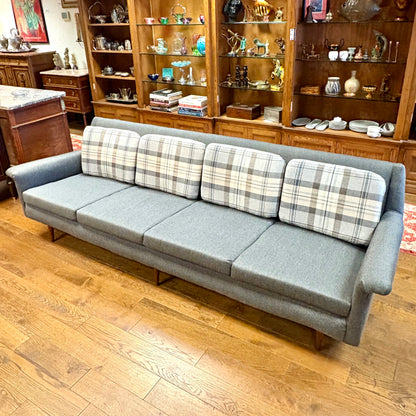 Long Mid Century Danish Sofa by Folke Ohlsson for Dux - Fully Restored