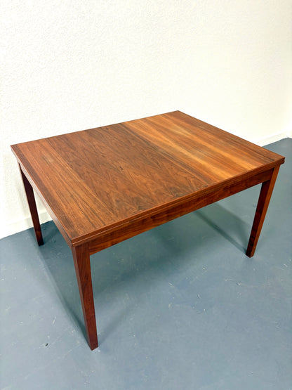 Mid Century Articulating Walnut Custom Made Dining Table