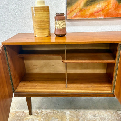 Long Mid Century Teak Credenza/Sideboard From England