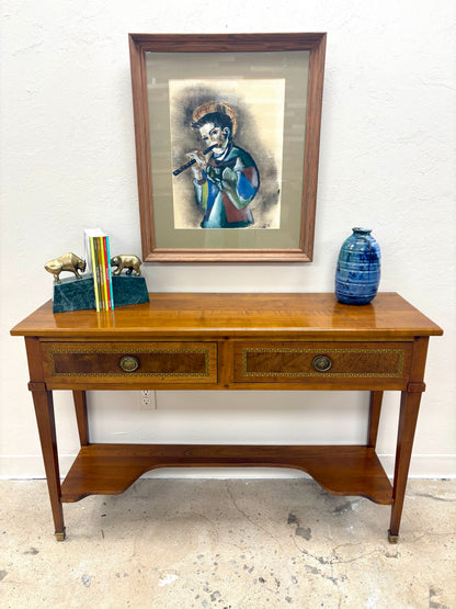 French Mahogany Console/Hall Table With Drawers - France