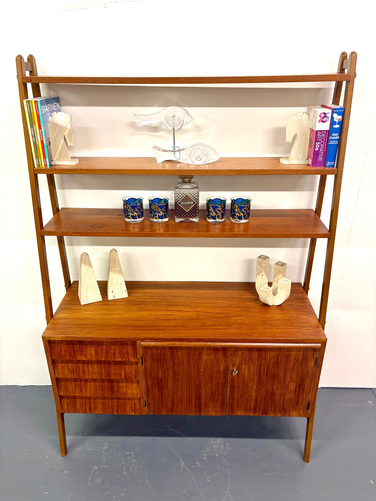 Mid Century Teak Secretary/Bookshelf - Sweden