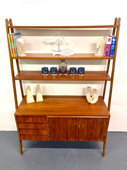 Mid Century Teak Secretary/Bookshelf - Sweden