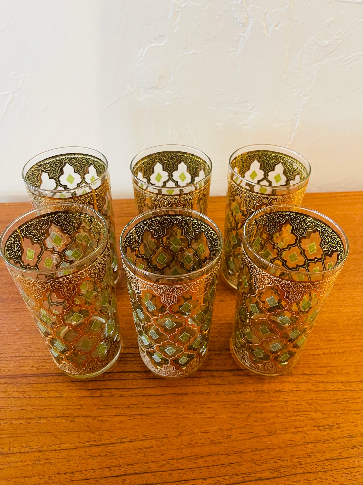VINTAGE CULVER ‘VALENCIA’ HIGHBALL GLASSES