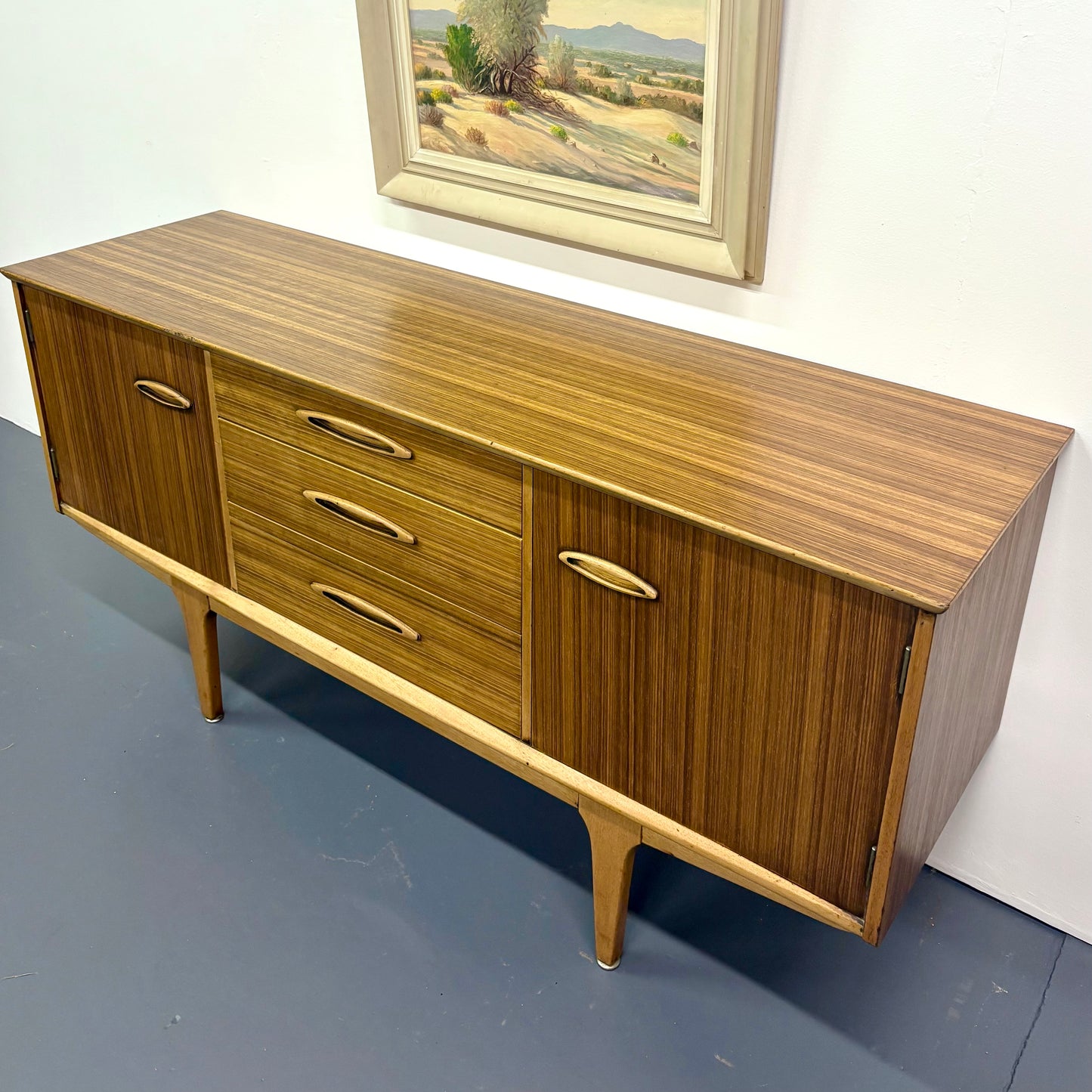 Mid-Size Mid Century Teak Credenza/Sideboard by Jentique Of England