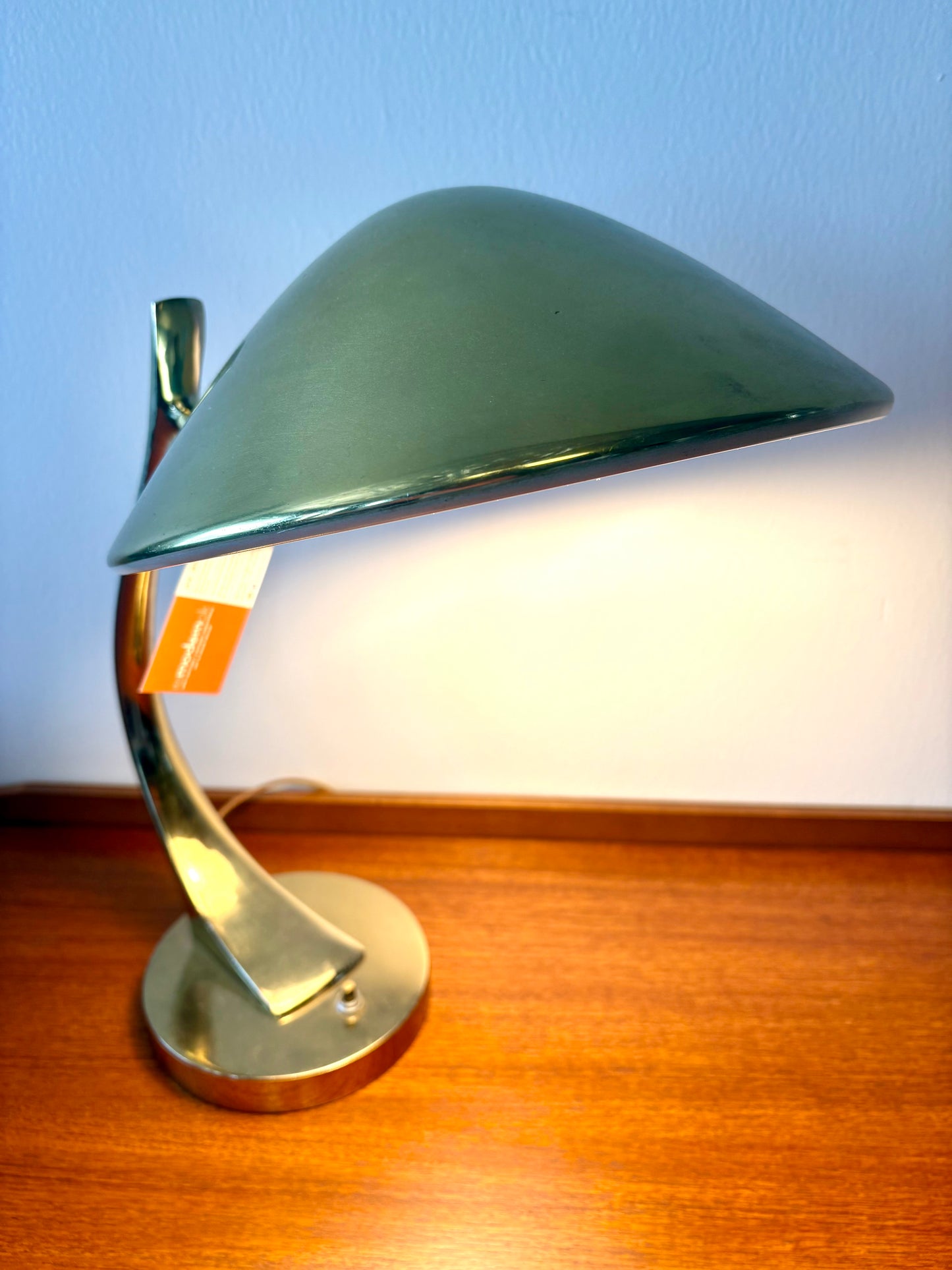 Mid Century Brass Saucer Table/Desk Lamp by Laurel