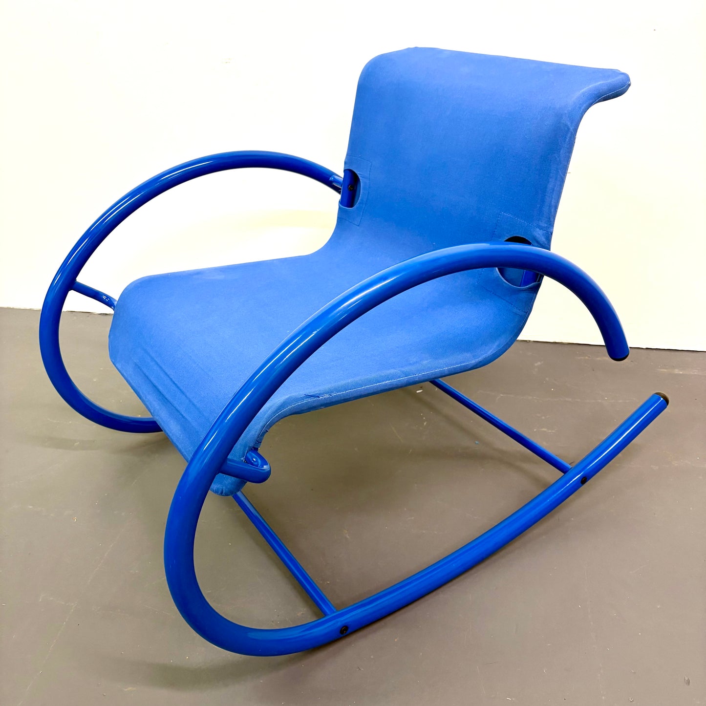 Mid Century Modern Memphis Style Rocking Chair by Amisco - French Canadian