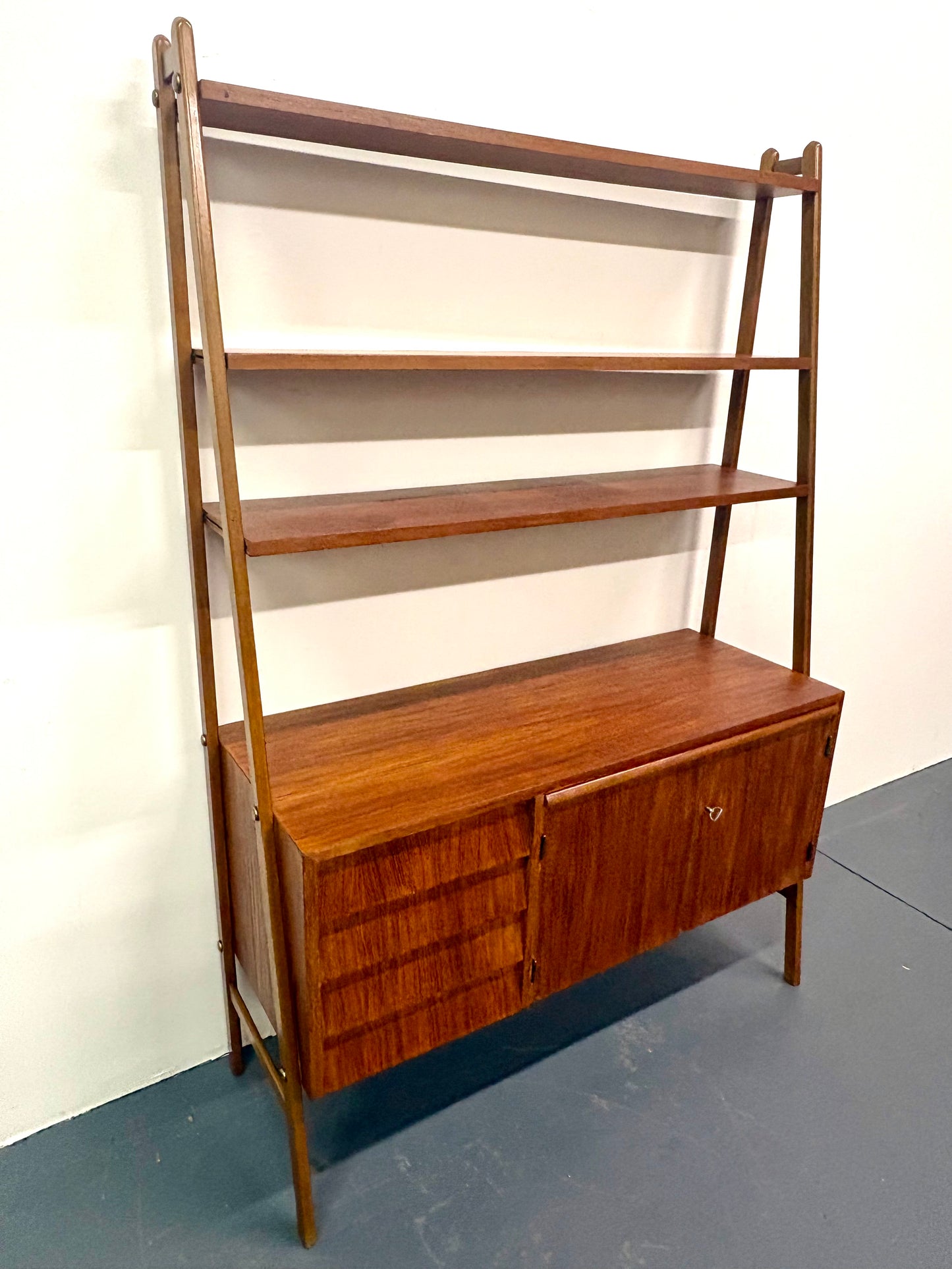 Mid Century Teak Secretary/Bookshelf - Sweden