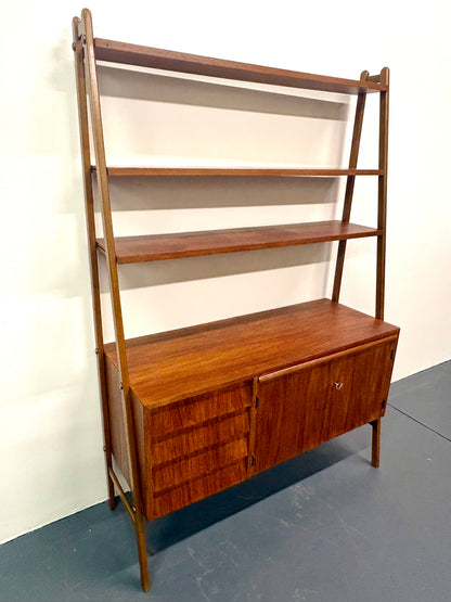 Mid Century Teak Secretary/Bookshelf - Sweden