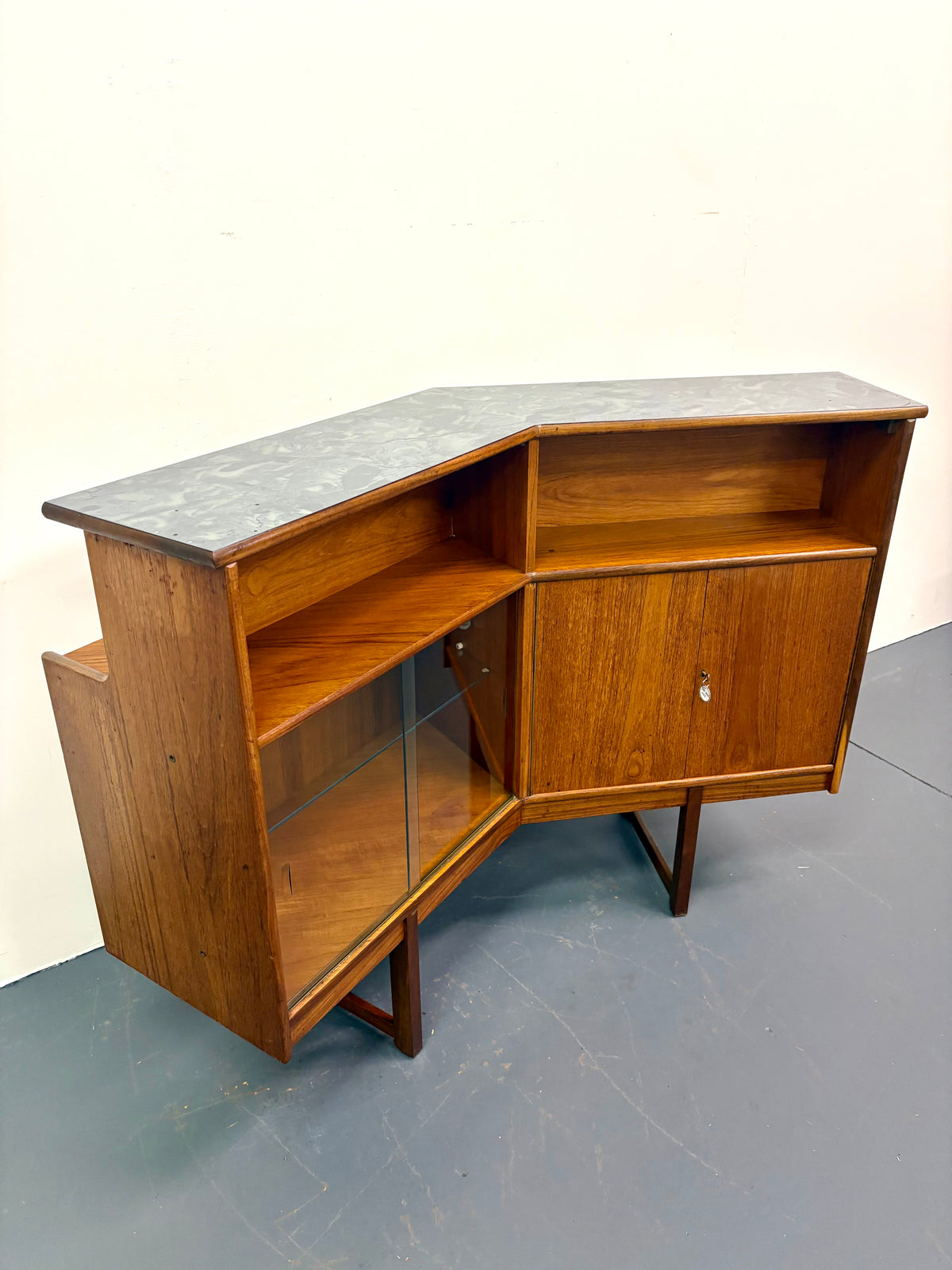 Mid Century Teak Cocktail Bar by Turnidge of England