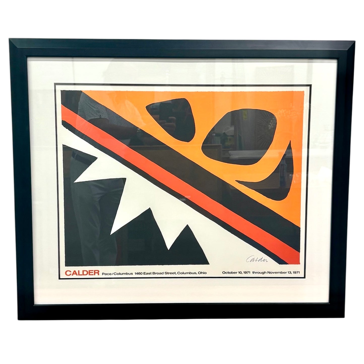 Mid Century Framed Art/Gallery Poster by Alexander Calder Titled “La Grenouille et la Science”