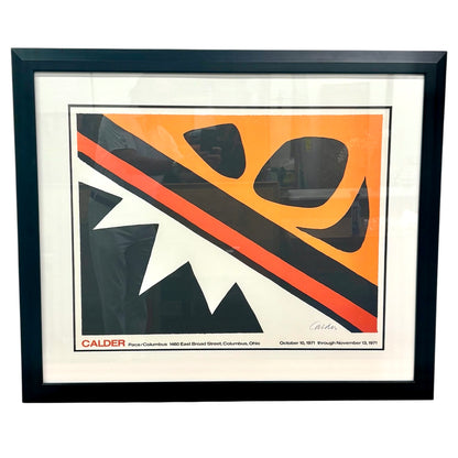 Mid Century Framed Art/Gallery Poster by Alexander Calder Titled “La Grenouille et la Science”
