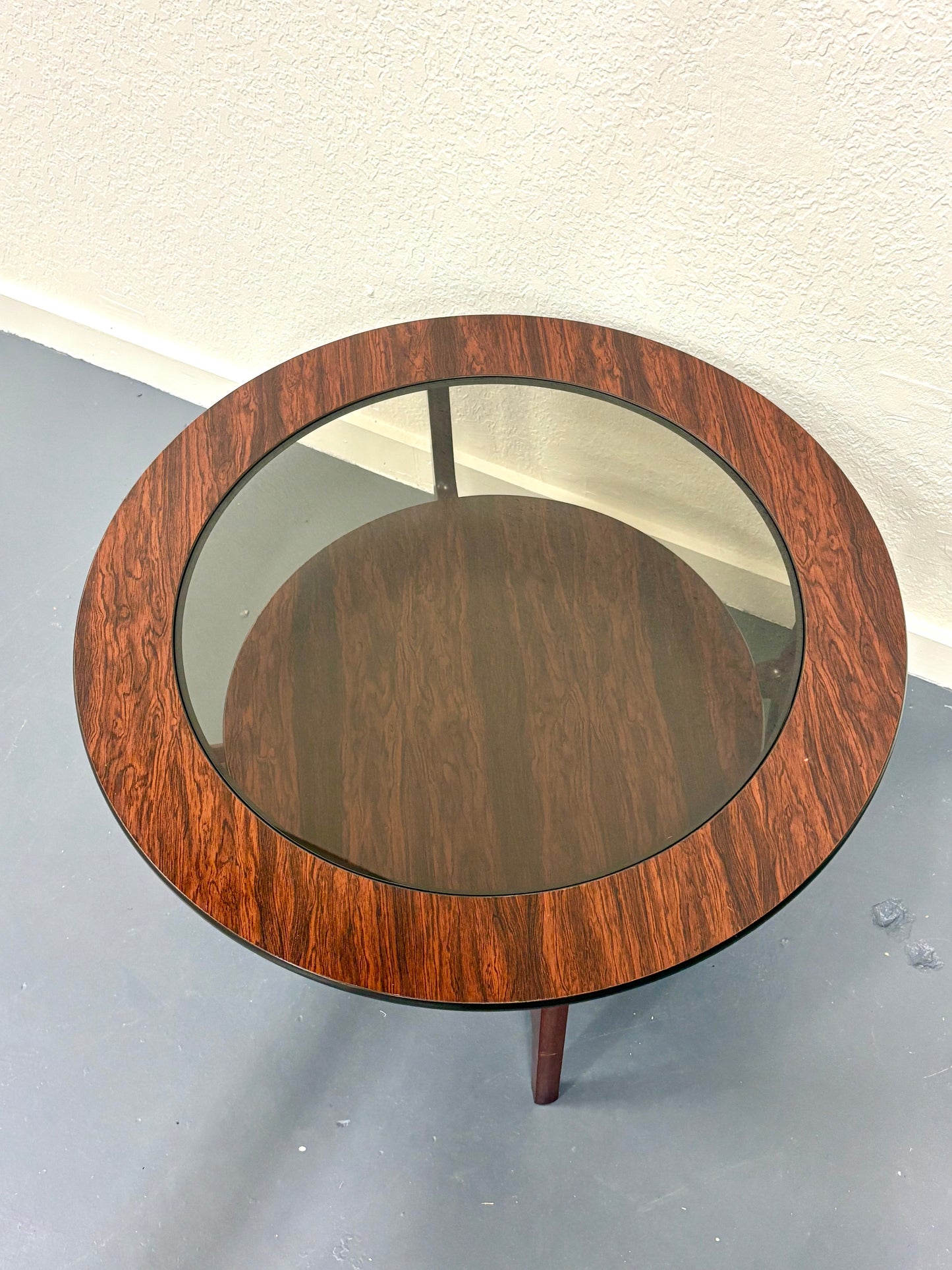 Mid Century Round Rosewood Coffee Table - England