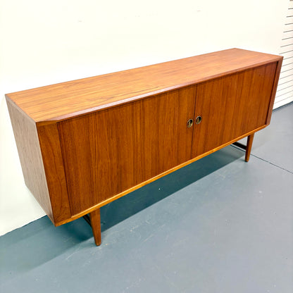 Rare Mid Century Teak Tambour Door Credenza/Sideboard by Harry Ostergaard