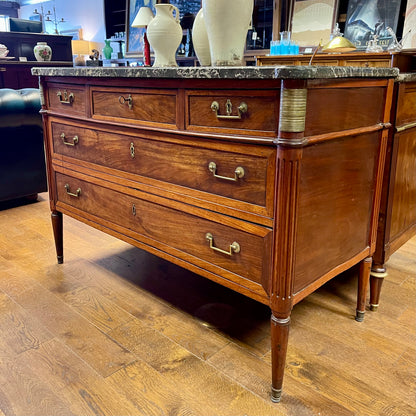 ANTIQUE LOUIS XVI STYLE MAHOGANY COMMODE