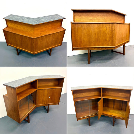 Mid Century Teak Cocktail Bar by Turnidge of England