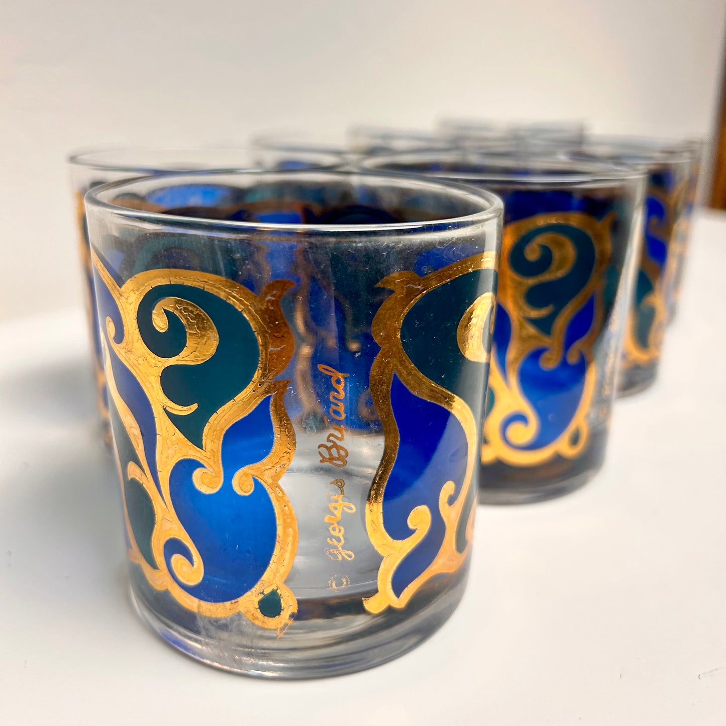 VINTAGE GEORGES BRIARD LOW BALL GLASSES