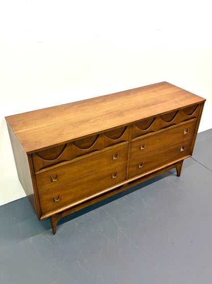 Mid Century Six Drawer Brasilia Design Dresser By Broyhill - American