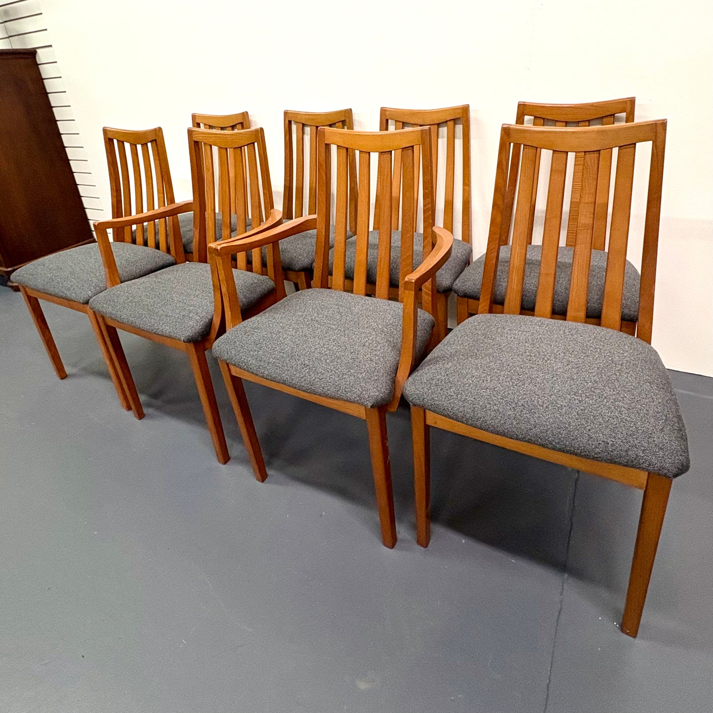 Mid Century Teak Set Of Eight Dining Chairs by G Plan - England