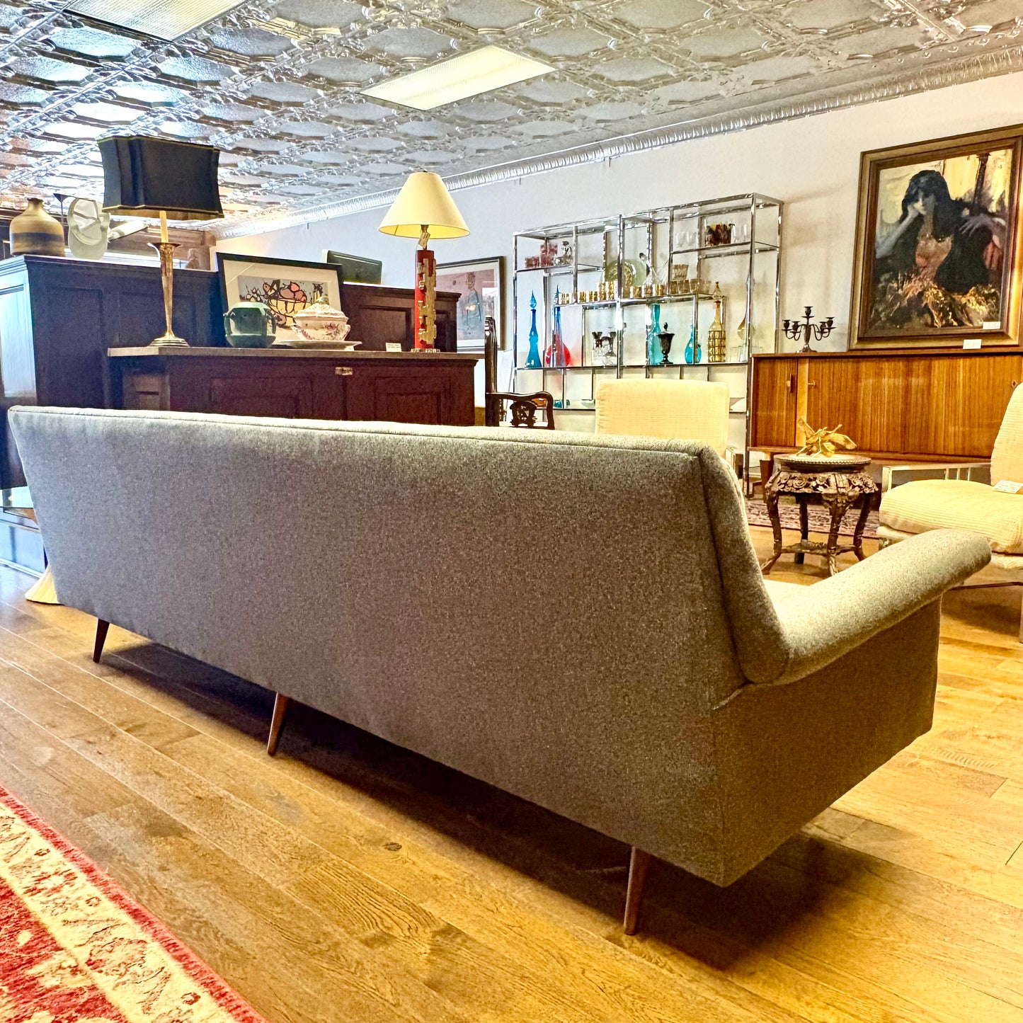Long Mid Century Danish Sofa by Folke Ohlsson for Dux - Fully Restored