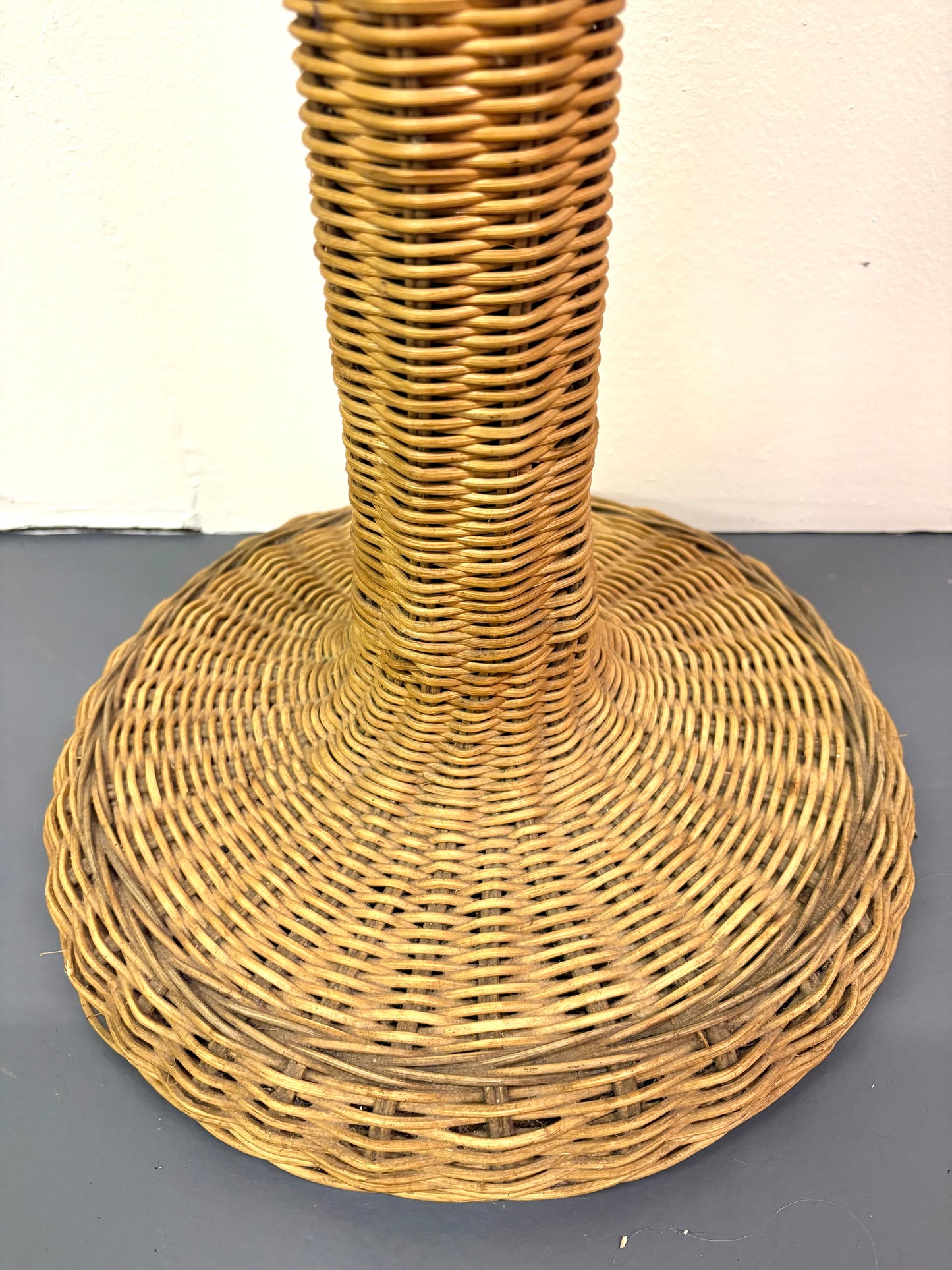 Italian Wicker & Bamboo Coat/Hat Rack Attributed to Frattelli Castano
