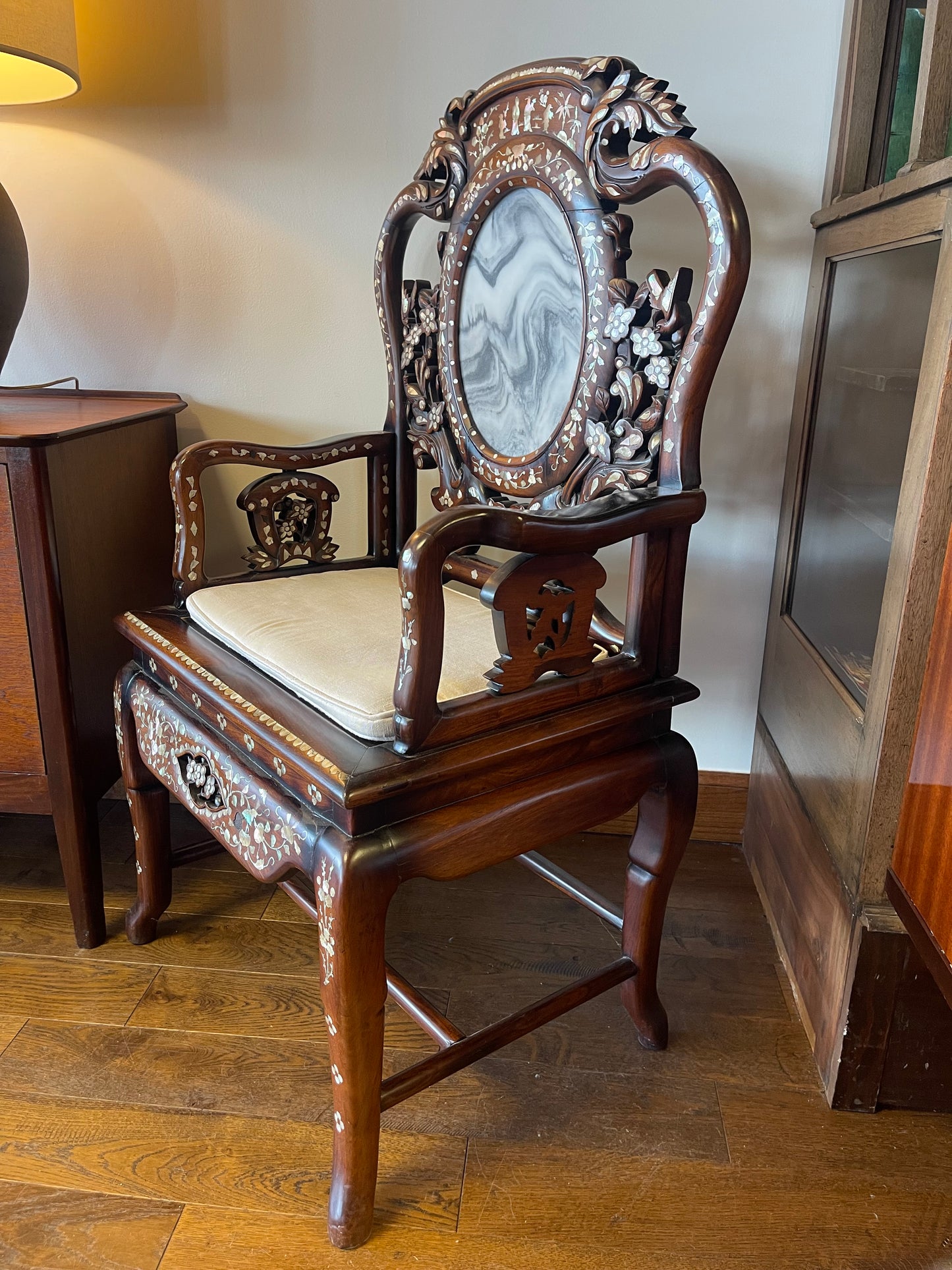 ASIAN ROSEWOOD ARMCHAIR