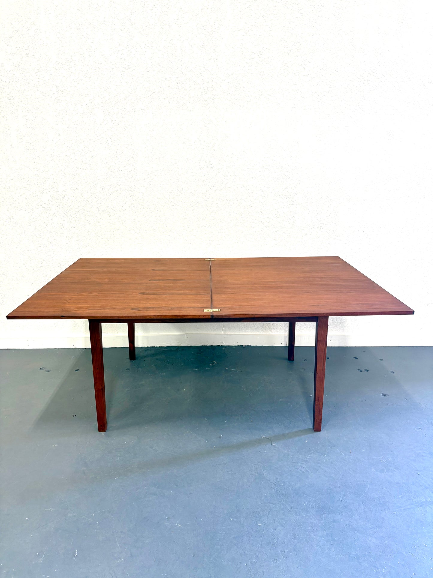 Mid Century Articulating Walnut Custom Made Dining Table
