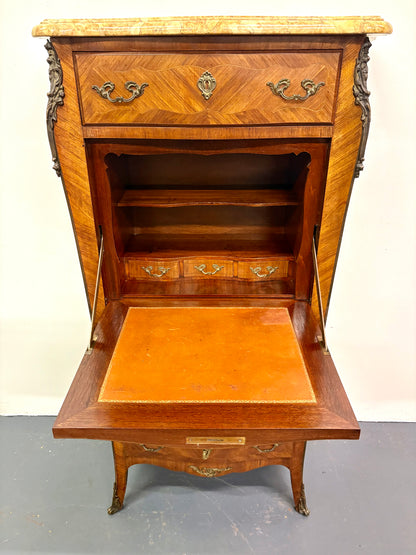 French Louis XVI Style Marble Top Secretary/Abattant - France