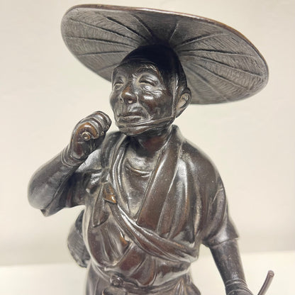 ANTIQUE JAPANESE BRONZE CRICKET CATCHER