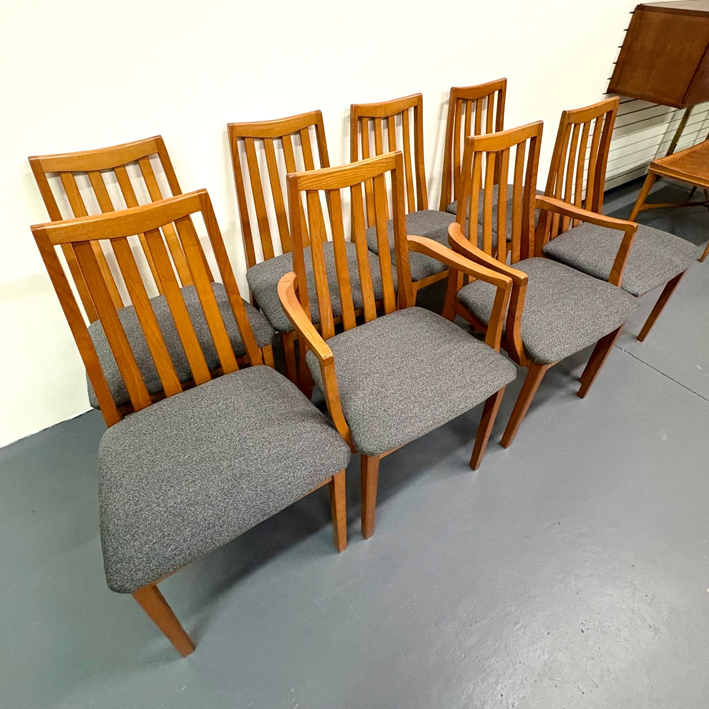 Mid Century Teak Set Of Eight Dining Chairs by G Plan - England