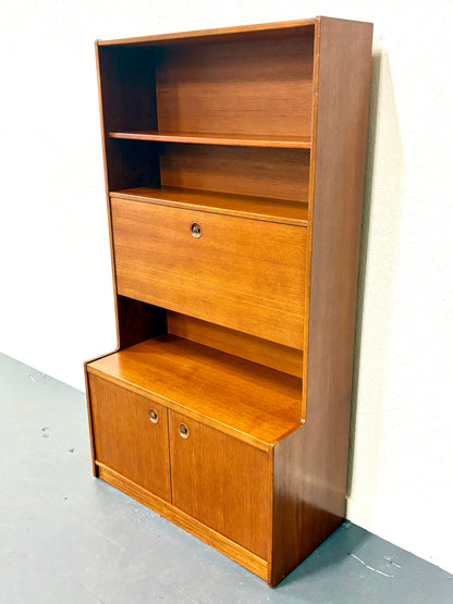 Mid Century Teak Drop Front Secretary/Desk - England