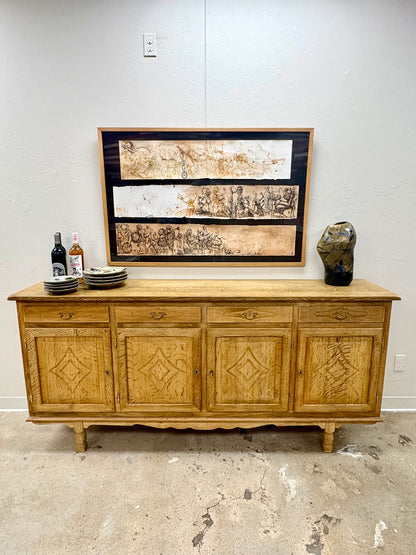 Vintage Mid Century Danish Oak Sideboard/Credenza By H. M. Mobler - Denmark