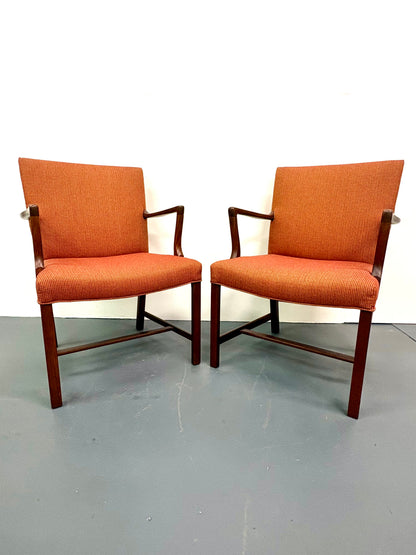 Mid Century Pair Of Armchairs Attributed to Hans Wegner - Denmark
