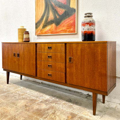 Long Mid Century Teak Credenza/Sideboard From England