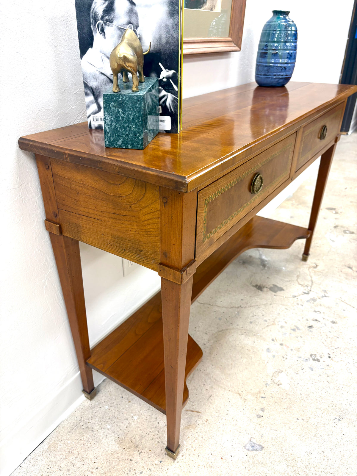 French Mahogany Console/Hall Table With Drawers - France