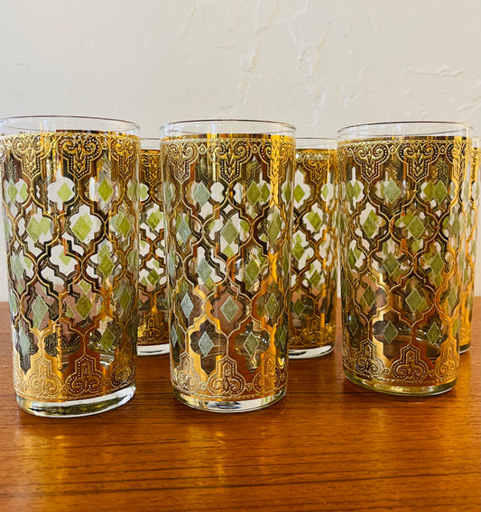 VINTAGE CULVER ‘VALENCIA’ HIGHBALL GLASSES