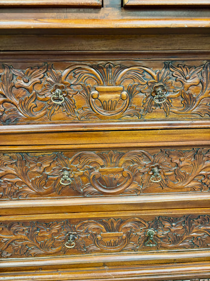 Antique Louis XIII Style French Twist Chest Of Drawers - France