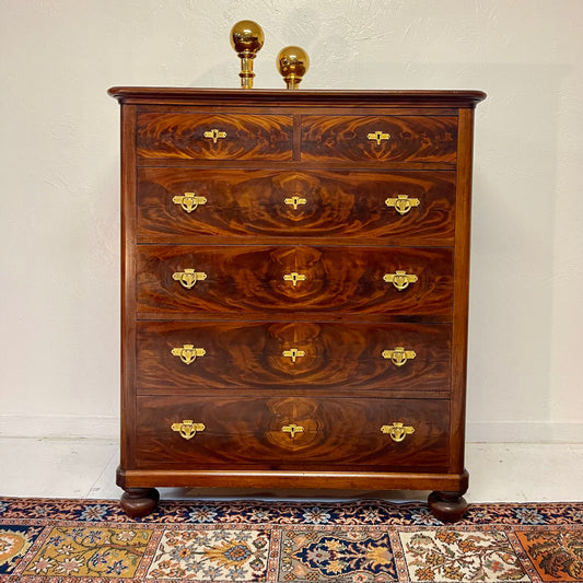 ART DECO DANISH MAHOGANY CHEST OF DRAWERS