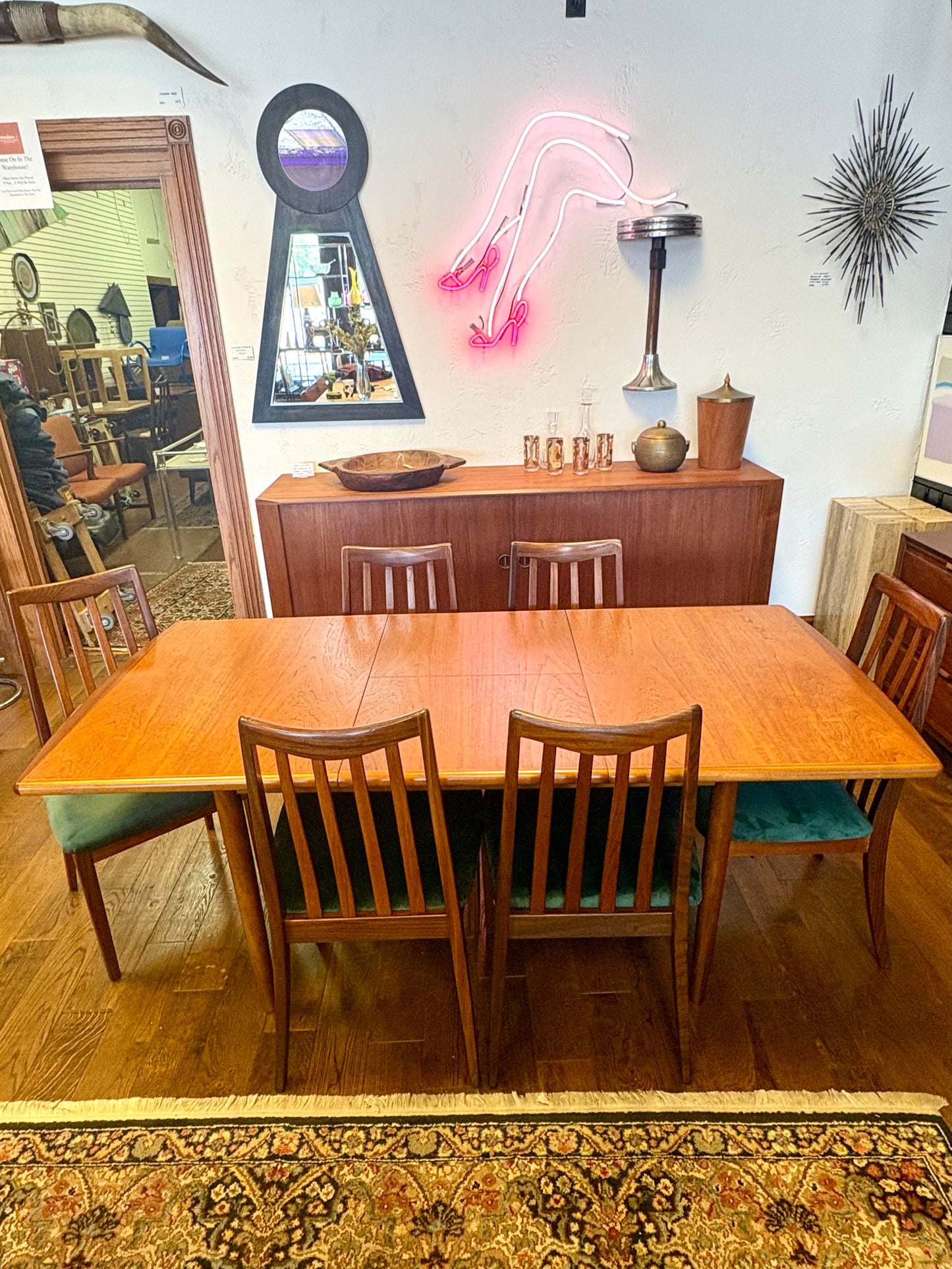 Mid Century Teak Butterfly Leaf Dining Table - England