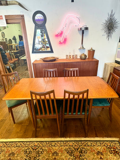 Mid Century Teak Butterfly Leaf Dining Table - England