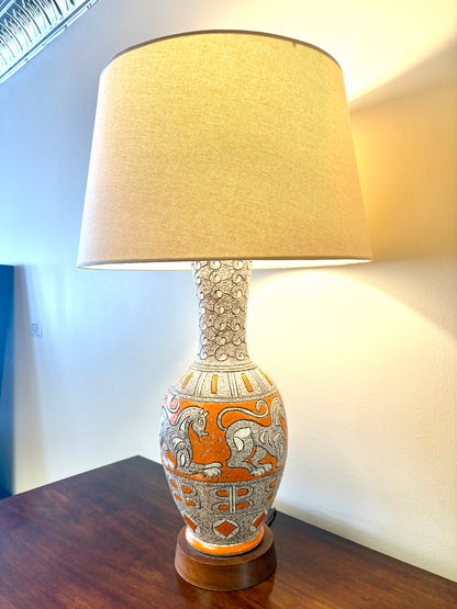 Mid Century Ceramic Table Lamp by Fratelli Fanciullacci for Bitossi