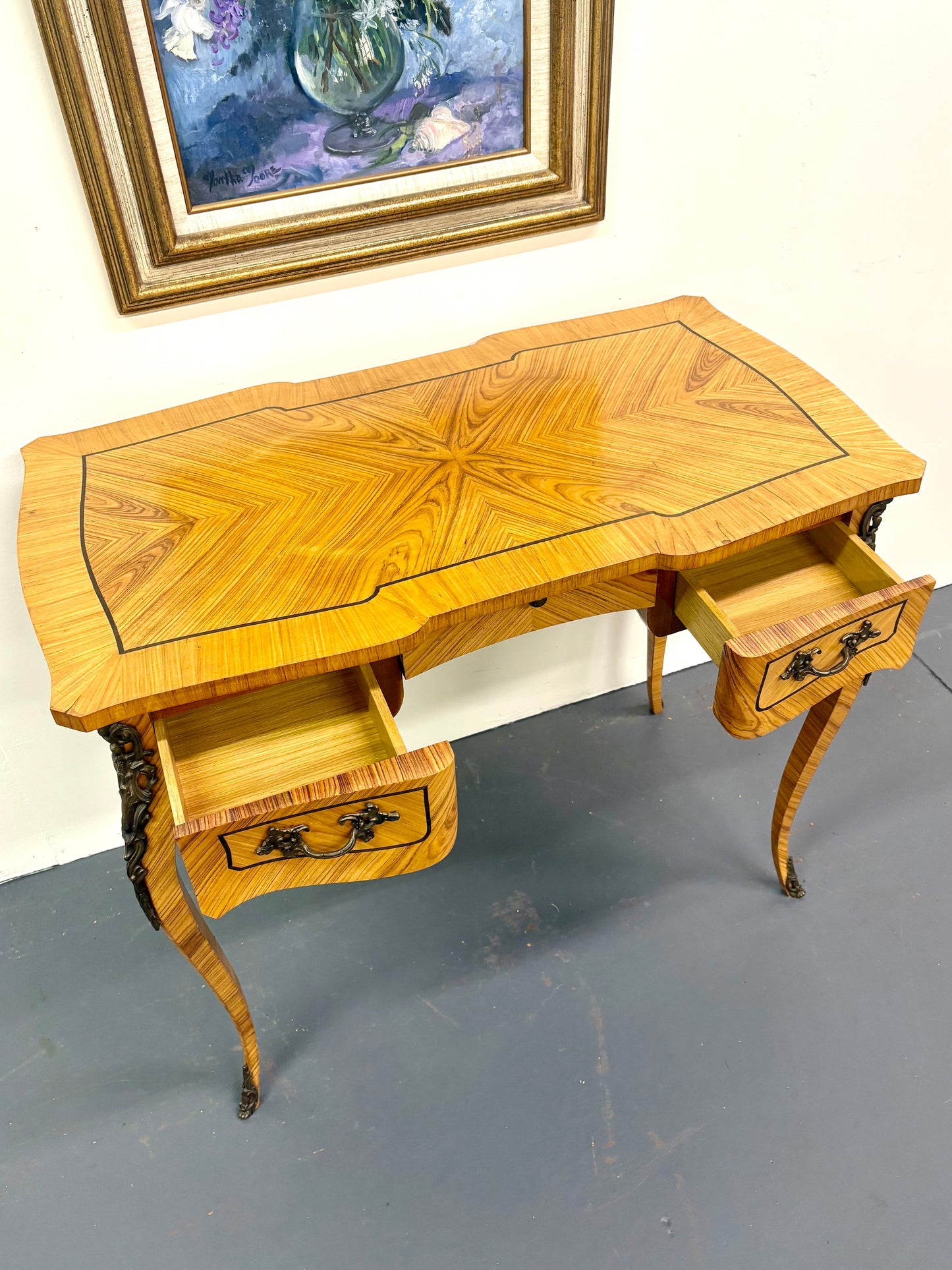 Antique French Writing Desk/Table with Ormolu Detail